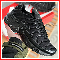 Кроссовки мужские и женские Nike air max TN+ black / Найк аир макс ТН+ плюс черные