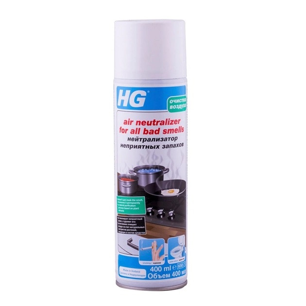 Аэрозольный нейтрализатор неприятных запахов HG  Air neutralizer for all bad smells 400 мл (446040161)