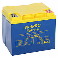 Аккумуляторная батарея AGM NetPRO CS 12-45D, 45 Ач 12В (198/166/174мм), синий