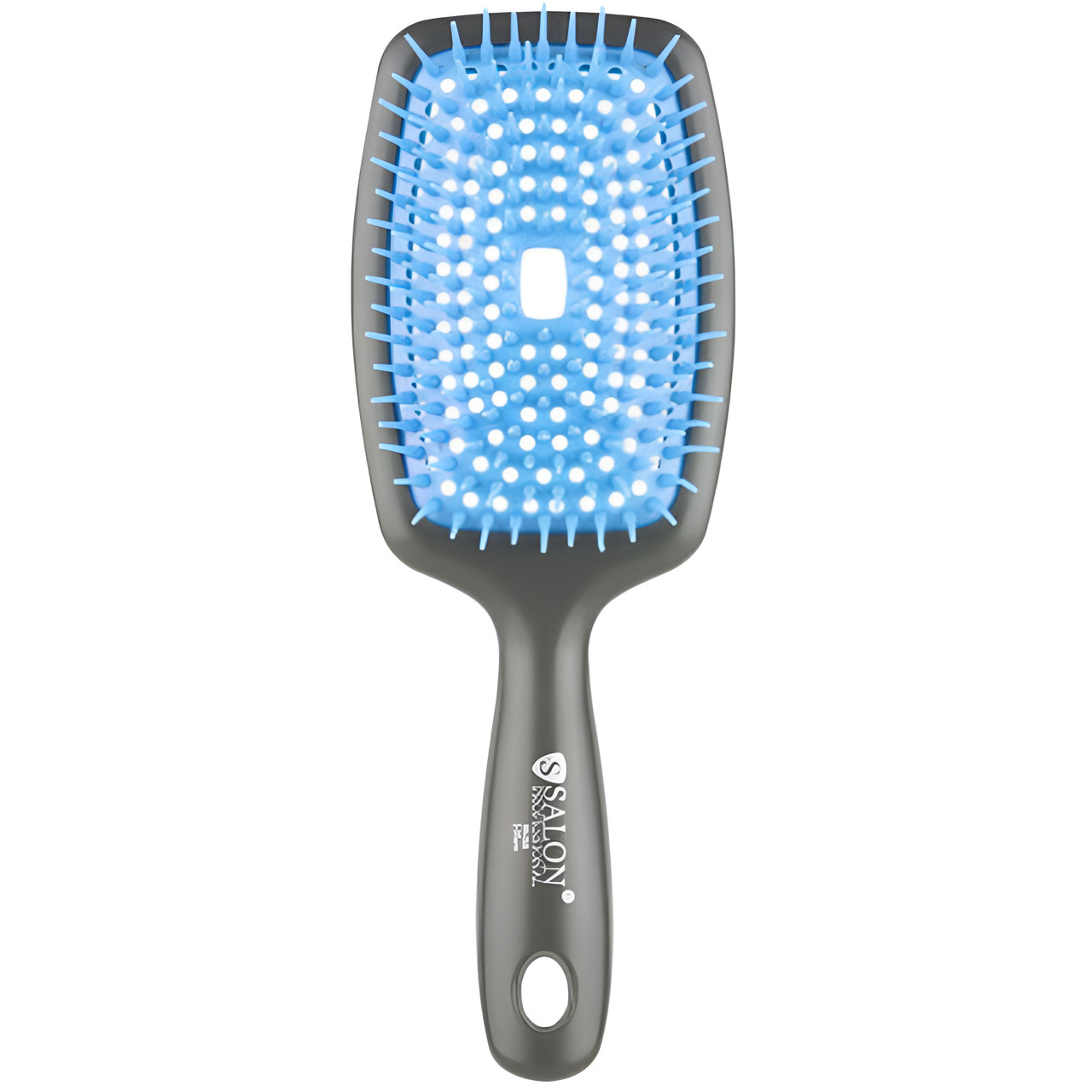 Щітка для розчісування (силікон) велика SALON граніт-блакитний, фото 1