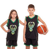 Форма баскетбольная подростковая NBA 34 BA-0972 L Черно-зеленый (57508196)