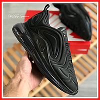 Кроссовки мужские Nike Air Max 720 black / Найк аир макс 720 черные с баллоном