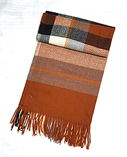 Теплий кашеміровий шарф Сарлет 180*65 см теракотовий, фото 4