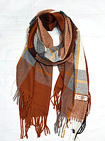 Теплый кашемировый шарф Скарлет 180*65 см терракотовый