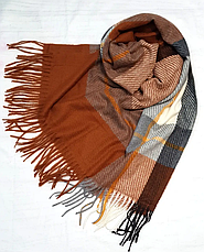 Теплий кашеміровий шарф Сарлет 180*65 см теракотовий, фото 2