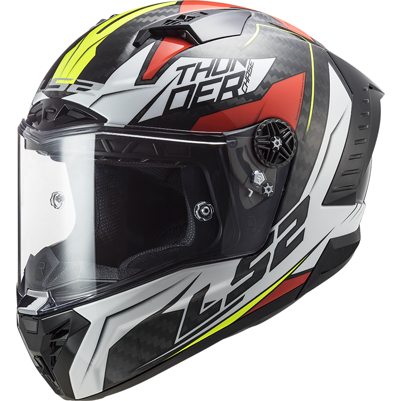 МОТОШОЛОМ ЗАКРИТИЙ LS2 FF805 THUNDER C CHASE КОЛІР WHITE RED