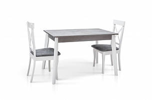 Стіл обідній розкладний для маленької кухні Портленд Мікс меблі, колір сірий + білий, фото 2