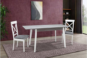 Стіл обідній розкладний для маленької кухні Портленд Мікс меблі, колір сірий + білий, фото 1