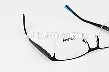 Напівобідкова металева оправа для окулярів для зору із пластиковими дужками на флексах, фото 2