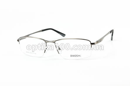 Широка металева оправа для окулярів для зору із дужками на флексах. Напівобідкова, фото 2