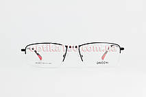 Широка чорна оправа для окулярів для зору із дужками на флексах. Напівобідкова металева, фото 2