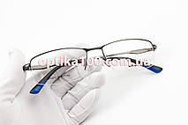 Металева оправа для окулярів для зору із дужками на флексах. На широке обличчя, фото 2