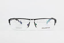 Титанова легка напівобідкова оправа для окулярів для зору на невелике обличчя і вузьке перенісся. Гнучкі дужки, фото 3