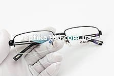 Титанова легка напівобідкова оправа для окулярів для зору. Чорна. Elegance 0914, фото 3