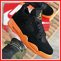 Кроссовки мужские Nike Jordan 4 black / Найк Джордан 4 черные баскетбольные