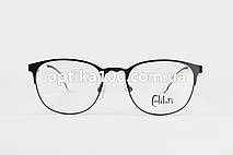 Кругла металева матова оправа для окулярів для зору з полімерними дужками. Унісекс, фото 3