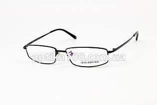 Титанова легка вузька оправа для окулярів для зору половинки. Чорна. Elegance 0911