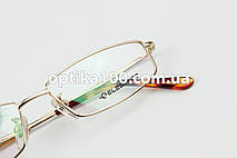 Титанова легка вузька оправа для окулярів для зору половинки. Золотиста. Elegance 0911, фото 3