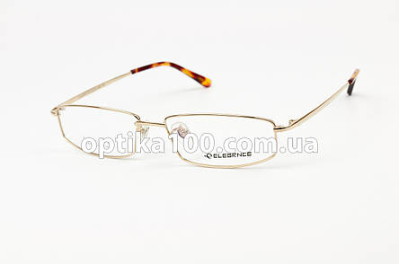 Титанова легка вузька оправа для окулярів для зору половинки. Золотиста. Elegance 0911, фото 2