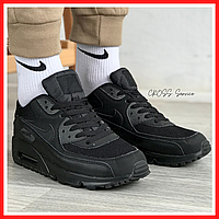 Кроссовки мужские и женские Nike Air Max 90 black / Найк аир макс 90 черные