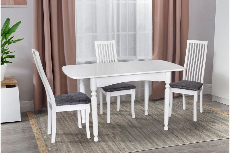 Стіл обідній білий на кухню Кельн Модуль Люкс