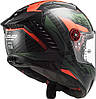 МОТОШОЛОМ ЗАКРИТИЙ LS2 FF805 THUNDER C CHASE КОЛІР GREEN ORANGE, фото 3