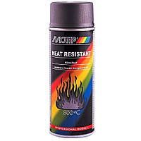 Термостойкая краска спрей черный антрацит матовая Motip Heat Resistant Spray Black Anthracite 400мл