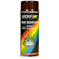 Термостойкая краска спрей коричневая матовая Motip Heat Resistant Spray Brown 400мл