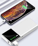 Повербанк LED Lighting Power Bank X9 20000 mAh Зовнішній акумулятор Портативна зарядка, фото 6