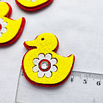 Декор на липучці "Качка" жовто-червона 3*4 см, фото 3