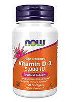 NOW Vitamin D-3 5000 IU (120 softgels)