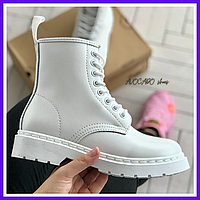 Ботинки демисезонные мужские и женские Dr. Martens white / сапоги др. Мартенс белые термо 39