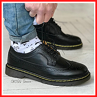 Туфли мужские и женские Dr. Martens low black / ботинки др. Мартенс низкие черные 42