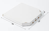 Коробка картонная 300*300*40 мм, самосборная для пиццы, белая