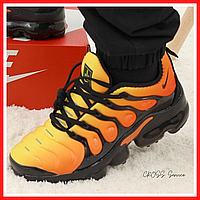 Кроссовки мужские Nike VaporMax plus orange black / Найк Вапормакс плюс оранжевые черные