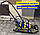 Санки Кравчучка T на коліщатках (висувні) зі складаною ручкою штовхачем, візок висувний механізм шасі, фото 7
