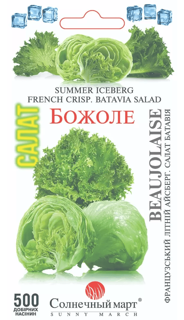 Насіння Салат Божоле (айсберг) 500 шт., СМ, фото 1