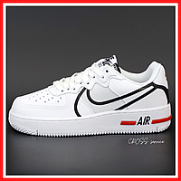Кроссовки мужские и женские Nike Air Force 1 white / кеды Найк аир Форс 1 белые низкие