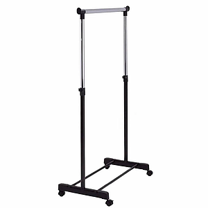 Вішак для одягу та взуття з регулюванням висоти, чорний