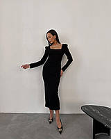 Платье-карандаш женское эксклюзивное креп-дайвинг 42-44,46-48 (2 цв.) "IMMA" недорого от прямого поставщика Черный, L-XL