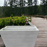 Дерев'яне кашпо для квітів біле, фото 5