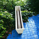 Дерев'яне кашпо для квітів біле, фото 6