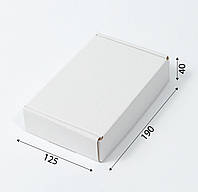 Коробка картонная 190*125*40 самосборная, белая