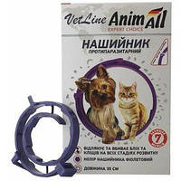Ошейник AnimAll VetLine противопаразитарный для кошек и собак 35 см фиолетовый