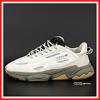 Кроссовки мужские Adidas Ozweego Celox gray khaki / Адидас Озвиго Целокс серые хаки