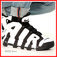 Кроссовки мужские Nike Air More Uptempo black / Найк аир мор Аптемпо черные