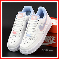 Кроссовки женские и мужские Nike Air Force 1 white / кеды Найк аир Форс 1 белые низкие