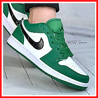 Кроссовки женские Nike Jordan Retro 1 Low green / кеды Найк аир Джордан Ретро 1 низкие зеленые