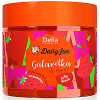 Желе для мытья тела Delia Dairy Fun Клубника, 350 мл