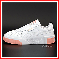 Кроссовки женские Puma Cali Bold white / кеды Пума Кали болд белые